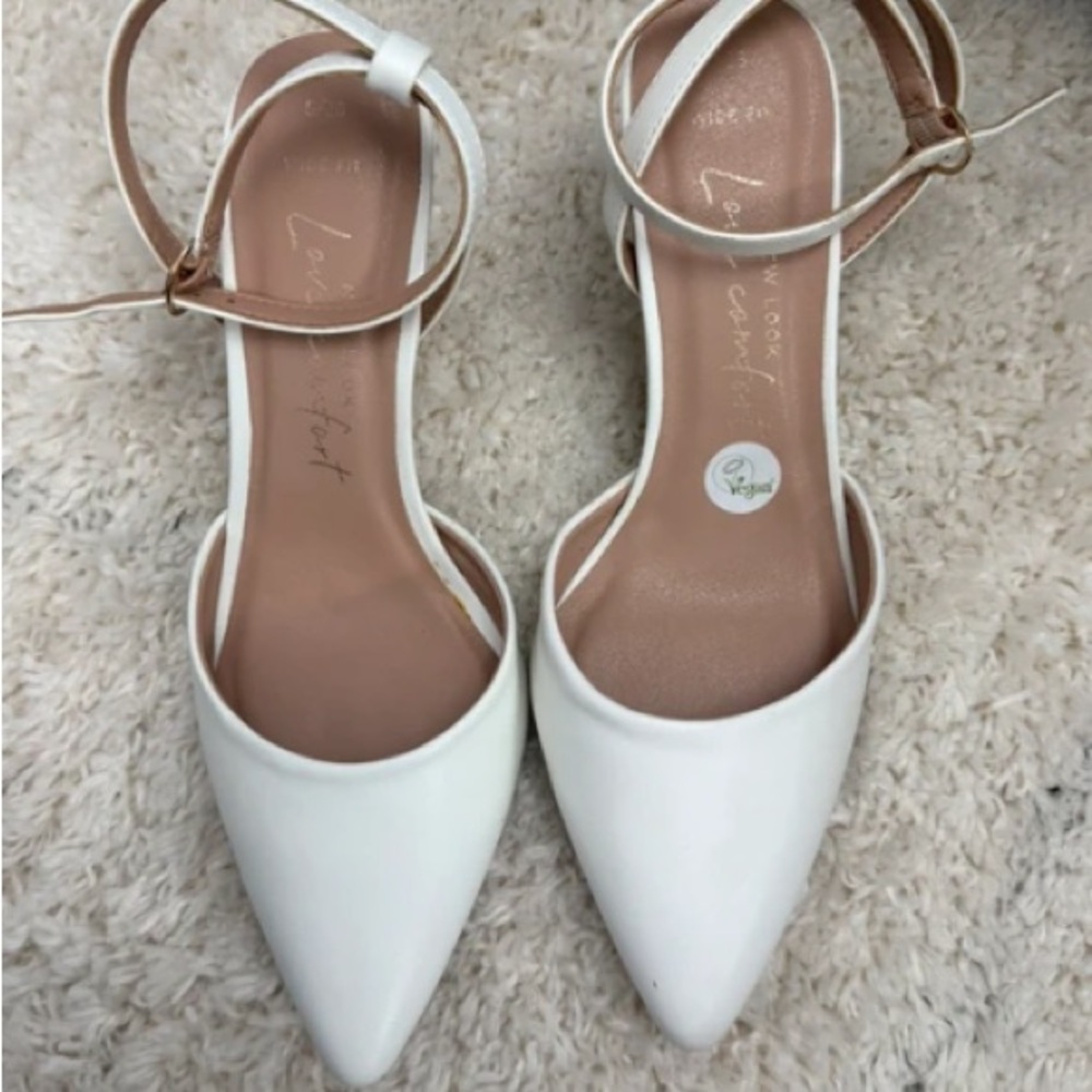 Elegant White Leather Heels